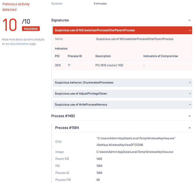 Scanning in the metadefender cloud sandbox - check for viruses online