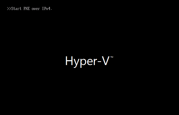 Black screen Start PXE ovewr IPv4
